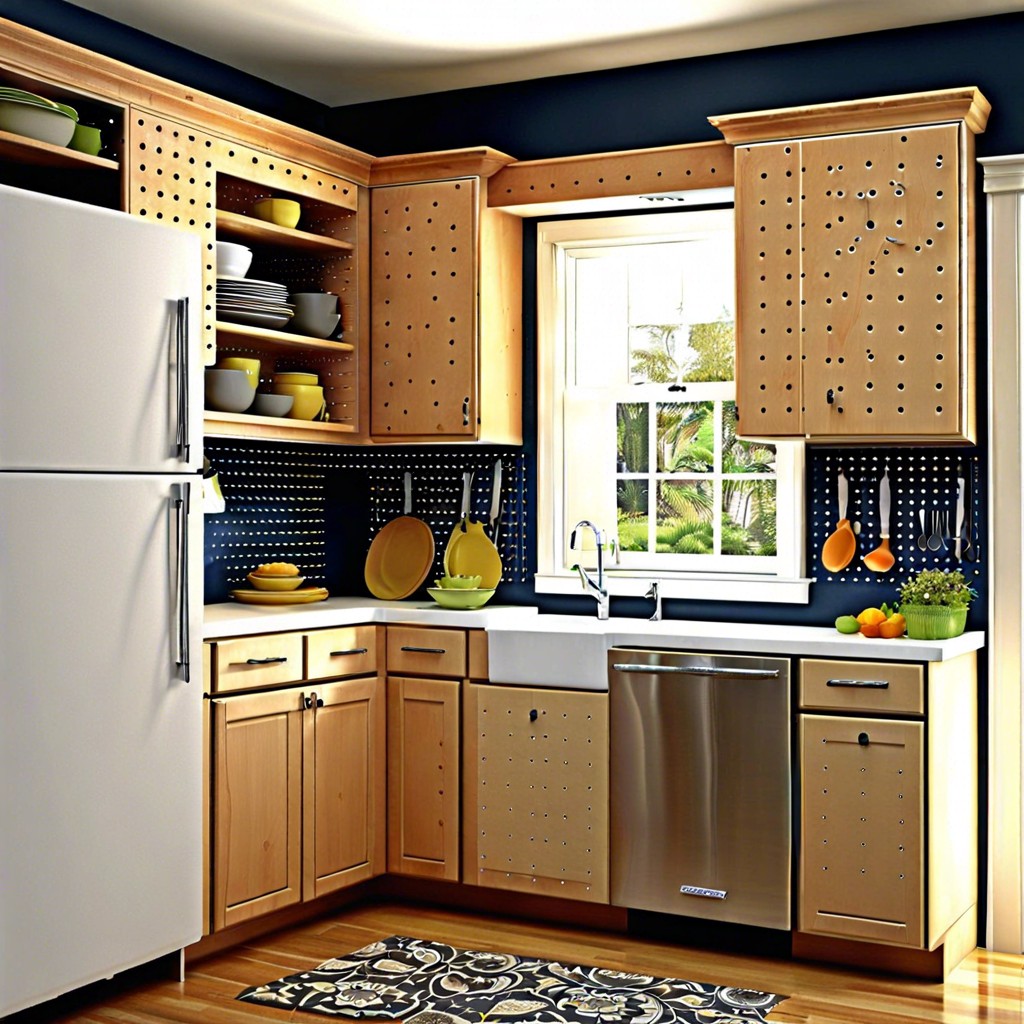 pegboard cabinet doors