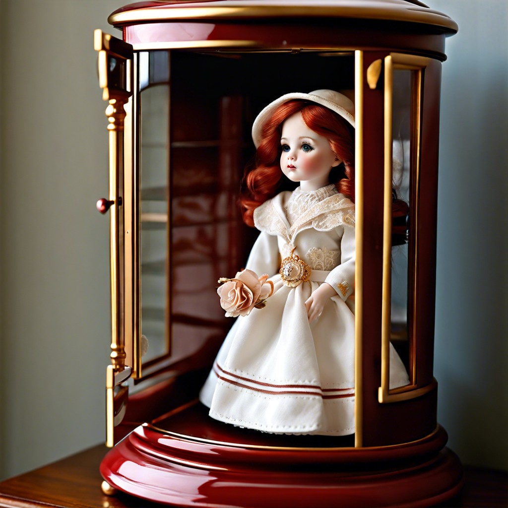 porcelain doll display