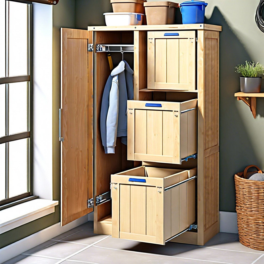 pull out bin storage system
