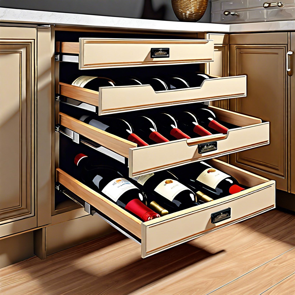 pull out wine rack drawer