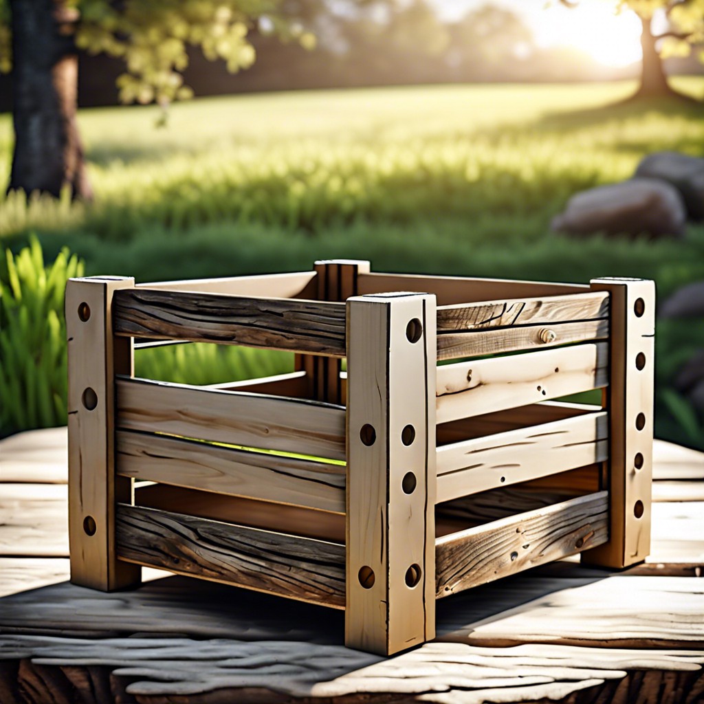 reclaimed wood crate