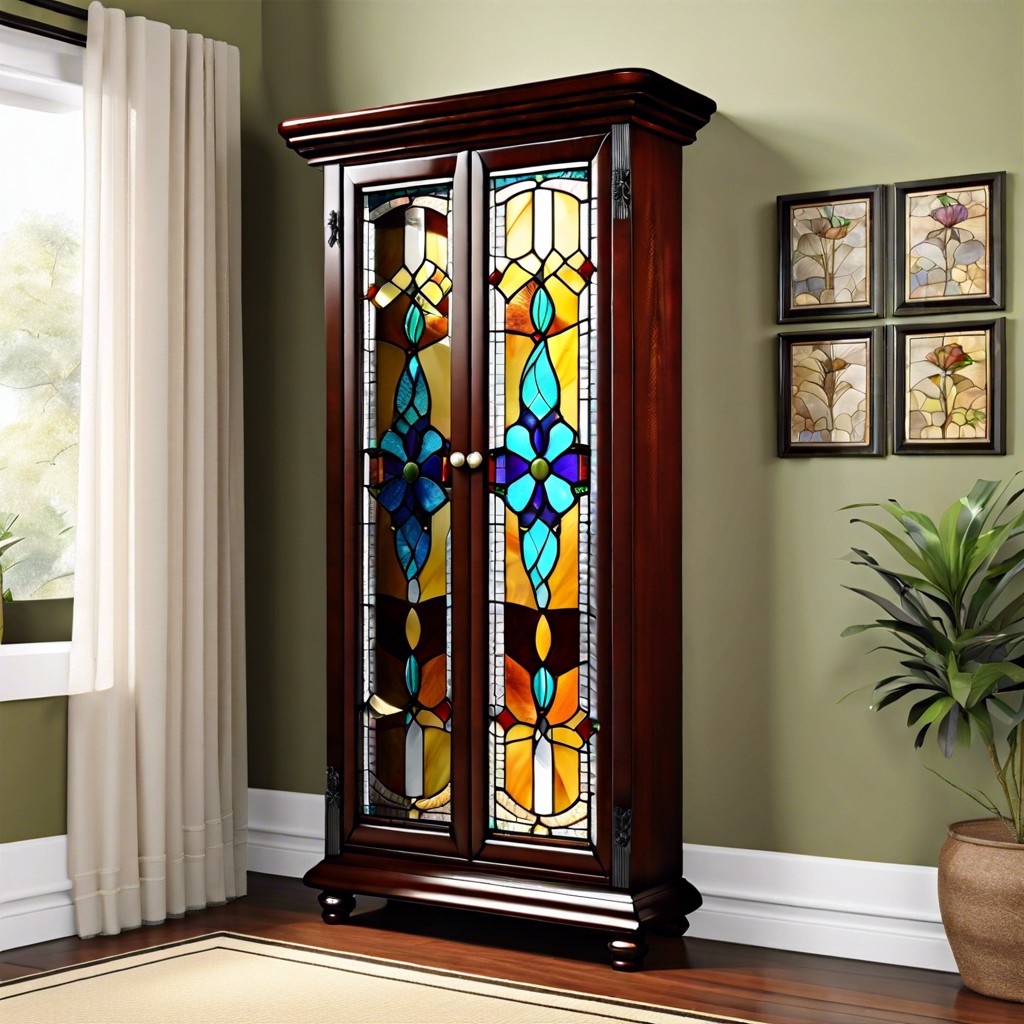 replace glass with stained glass panels