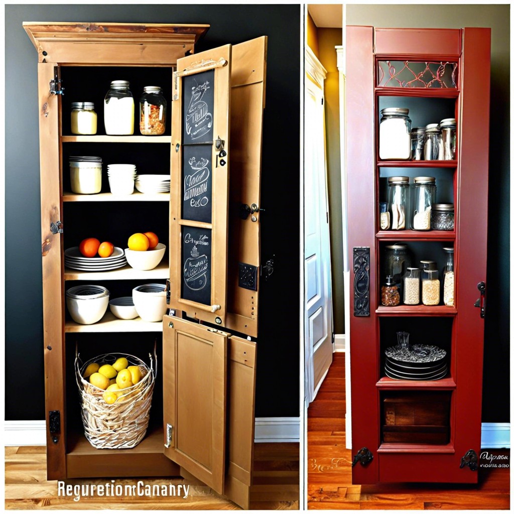 repurposed old door cabinet