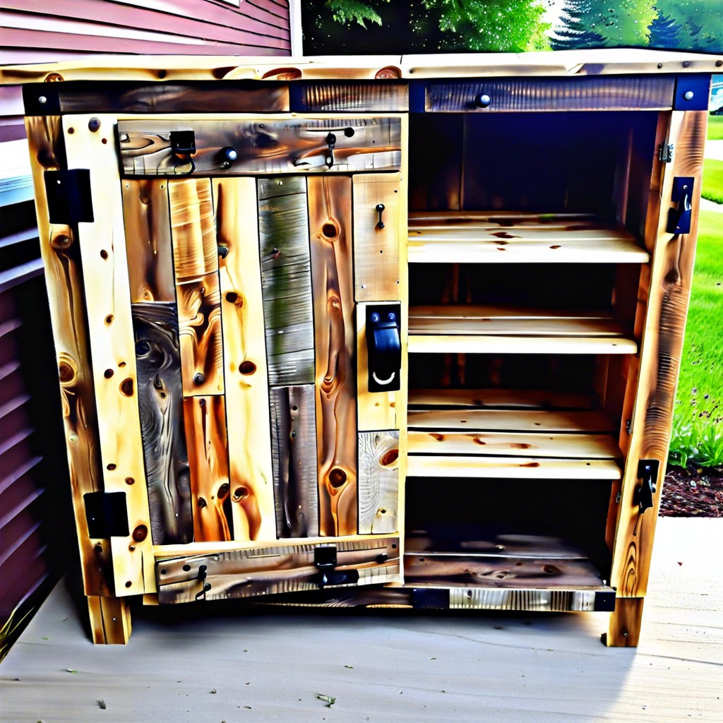 repurposed pallet cabinet