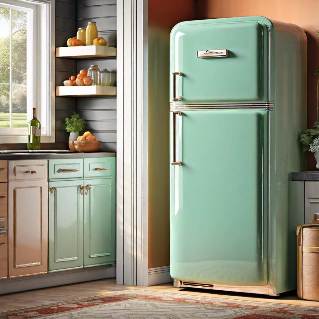 retro colored fridge panels