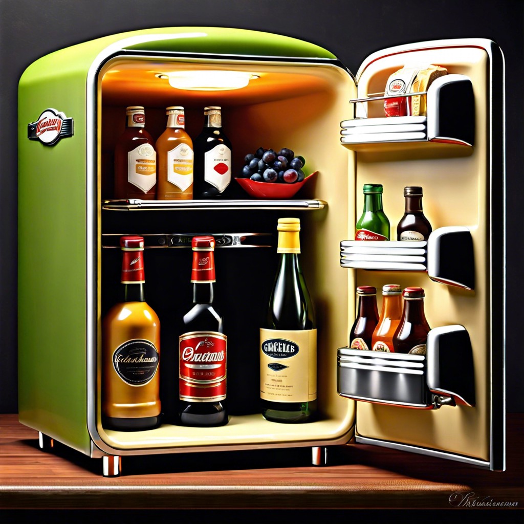 retro fridge bar