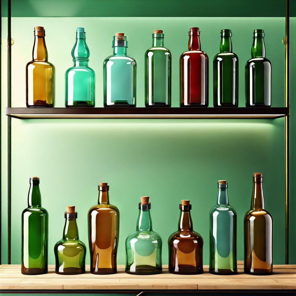 retro glass bottles