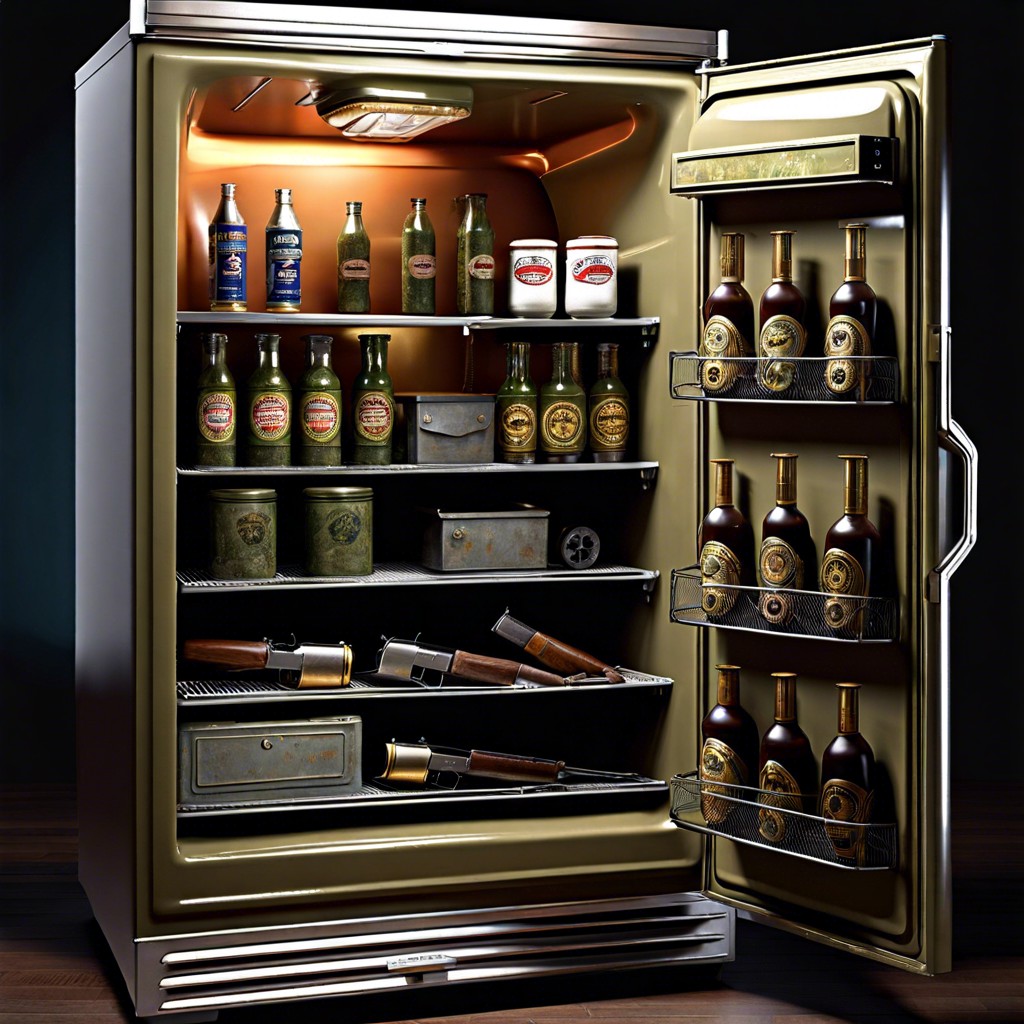 retro refrigerator turn an antique fridge into a playful yet secure ammo store