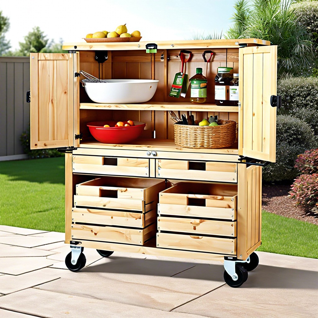 rolling cart cabinets