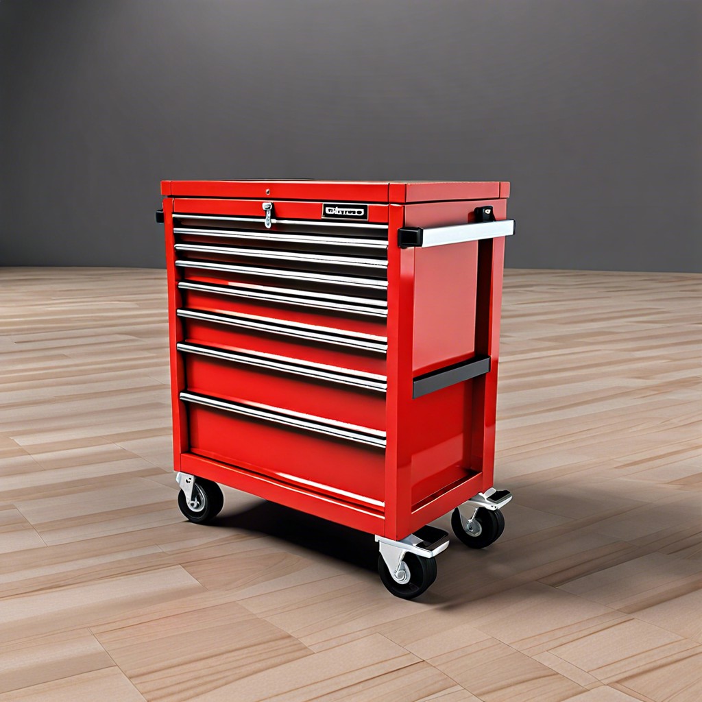 rolling tool chest with built in cabinets