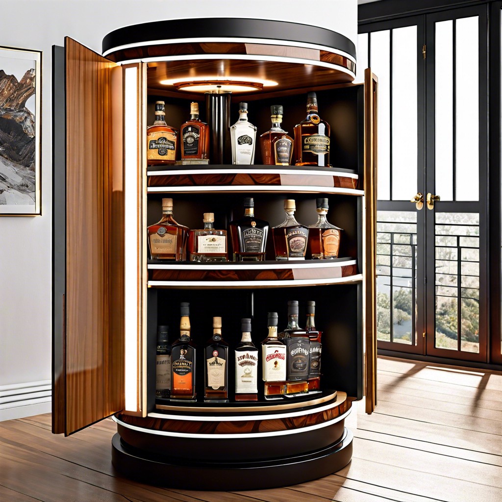 rotating carousel cabinet