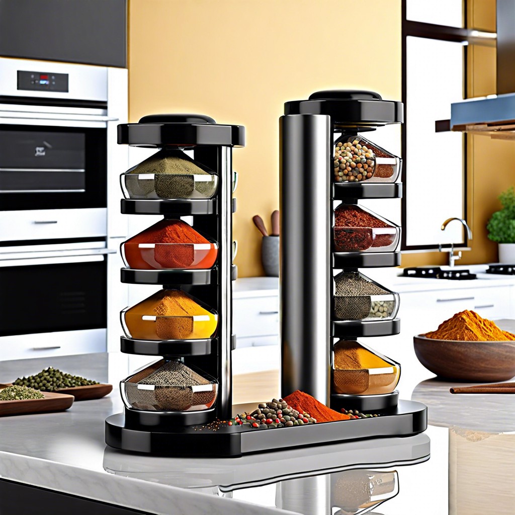rotating countertop spice tower