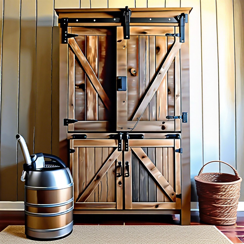 rustic barn door cabinet