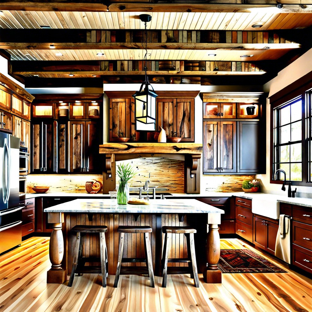 rustic barn wood cabinets