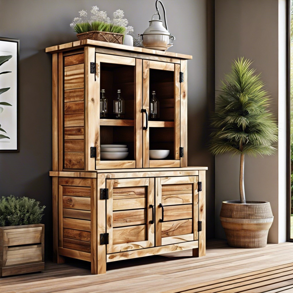 rustic wooden cabinet