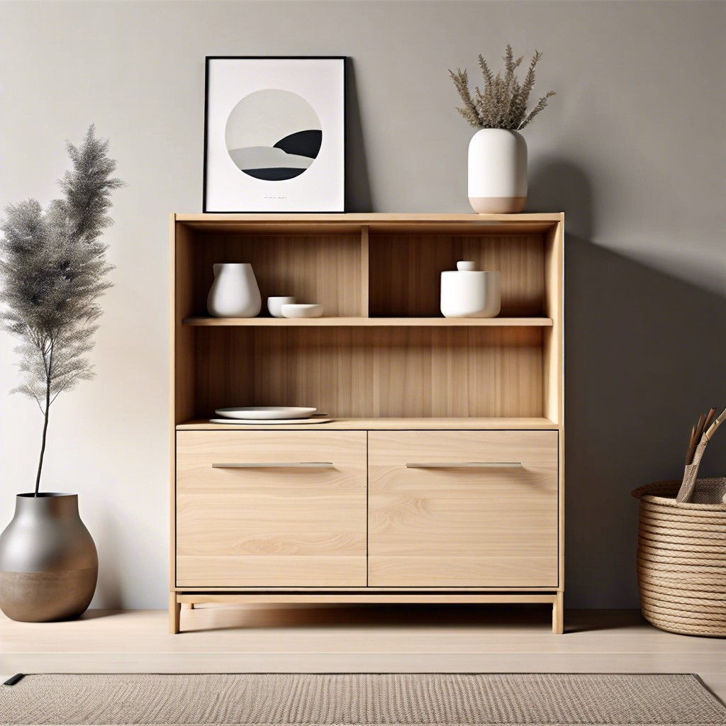 scandi style minimalist cabinets with simple sleek handles