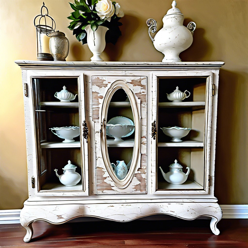 shabby chic with a crackle paint finish