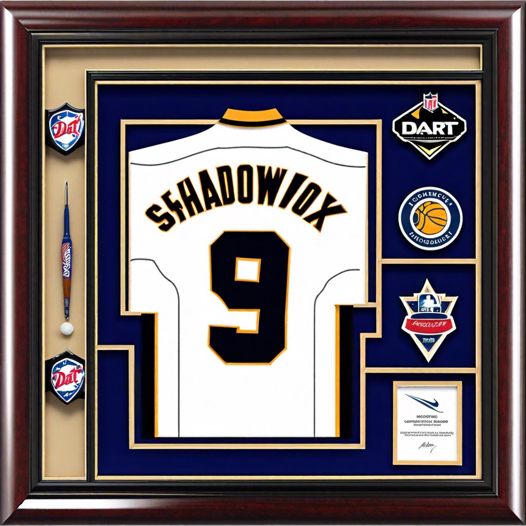 shadow box frame with memorabilia