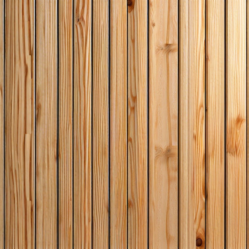 slatted light wood cabinets for texture and visual interest