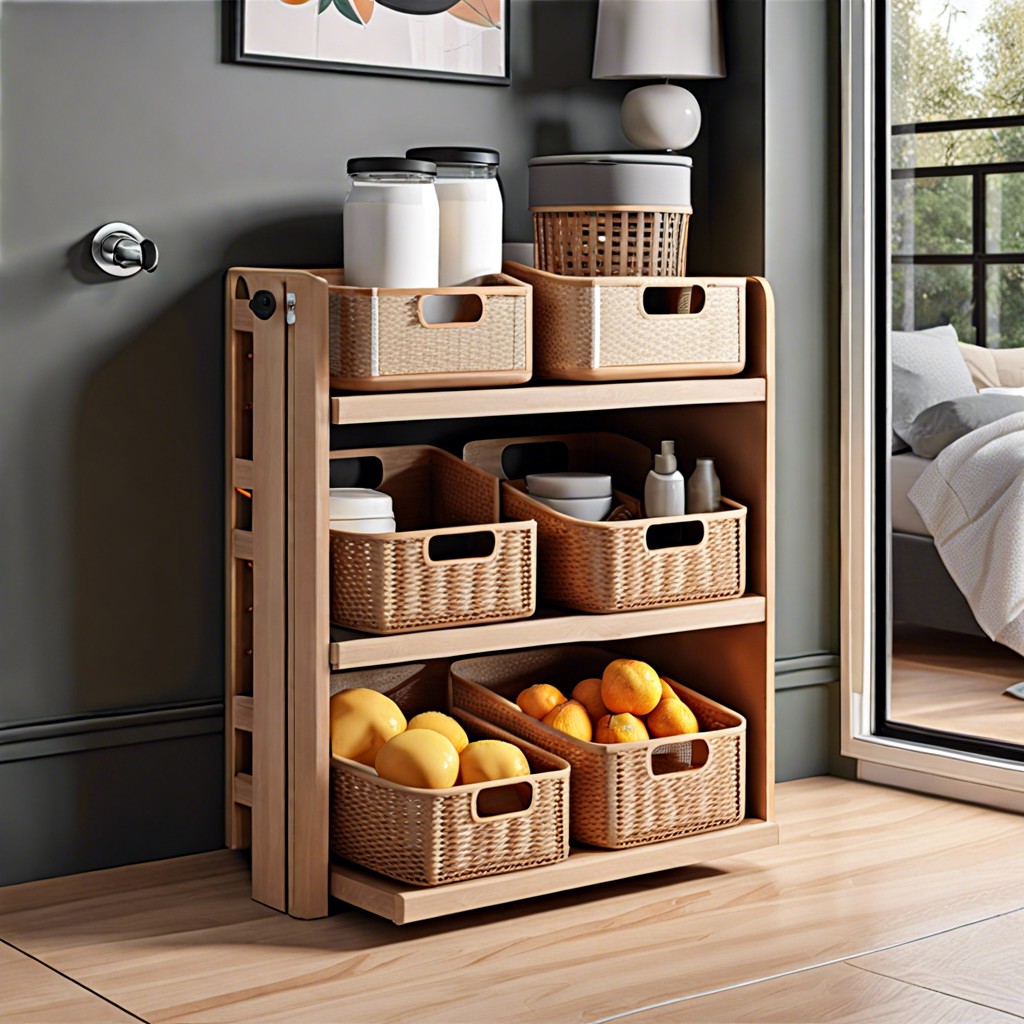 slide out basket storage