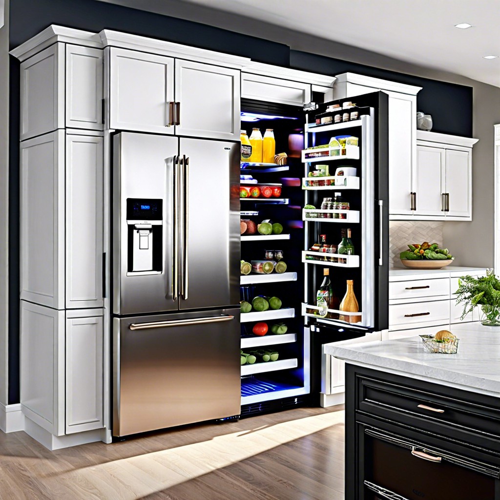 slide out chilled pantry shelves