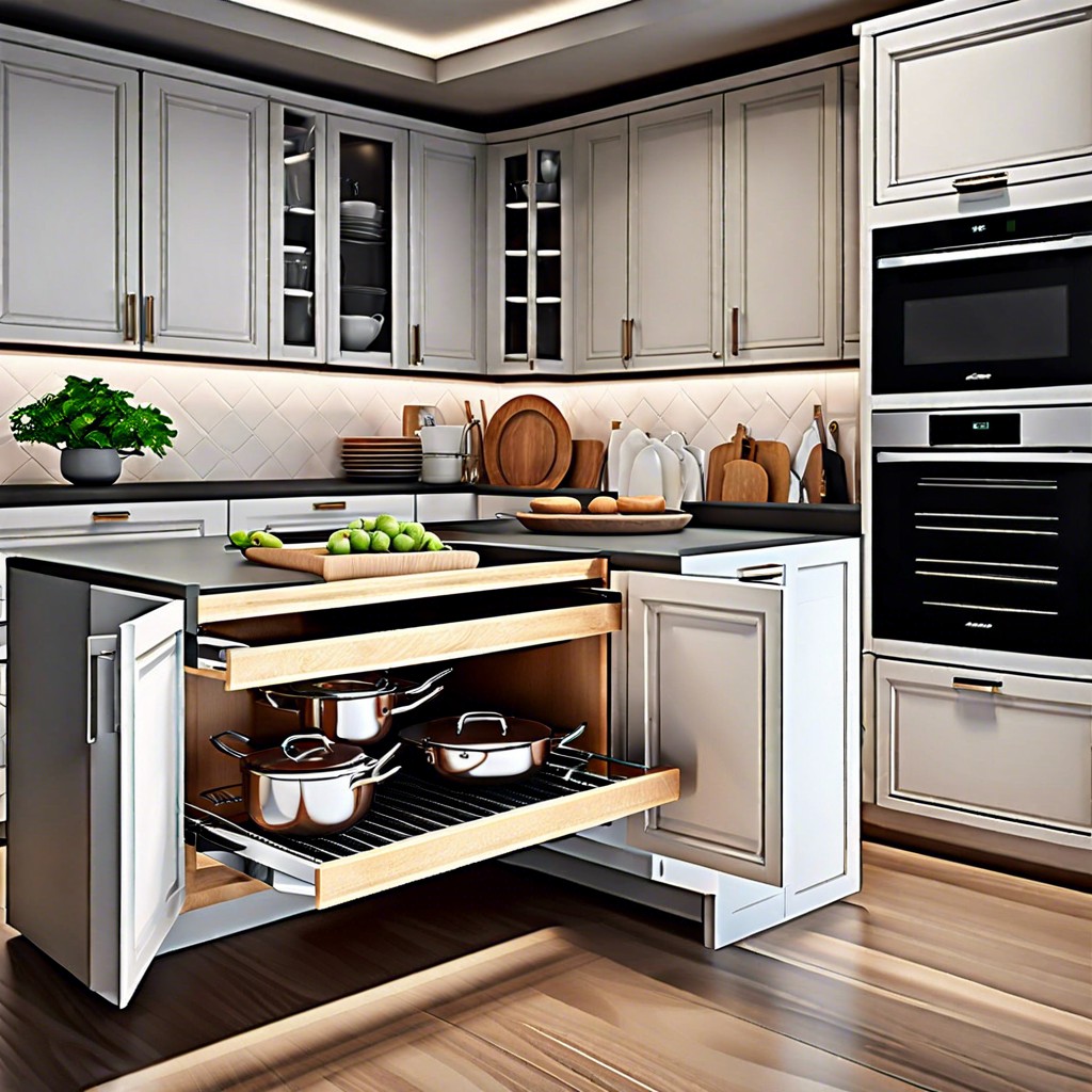 slide out countertop storages