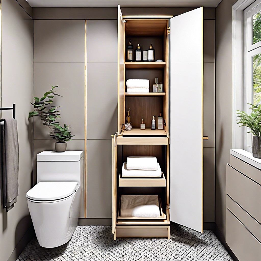 slim pull out cabinet