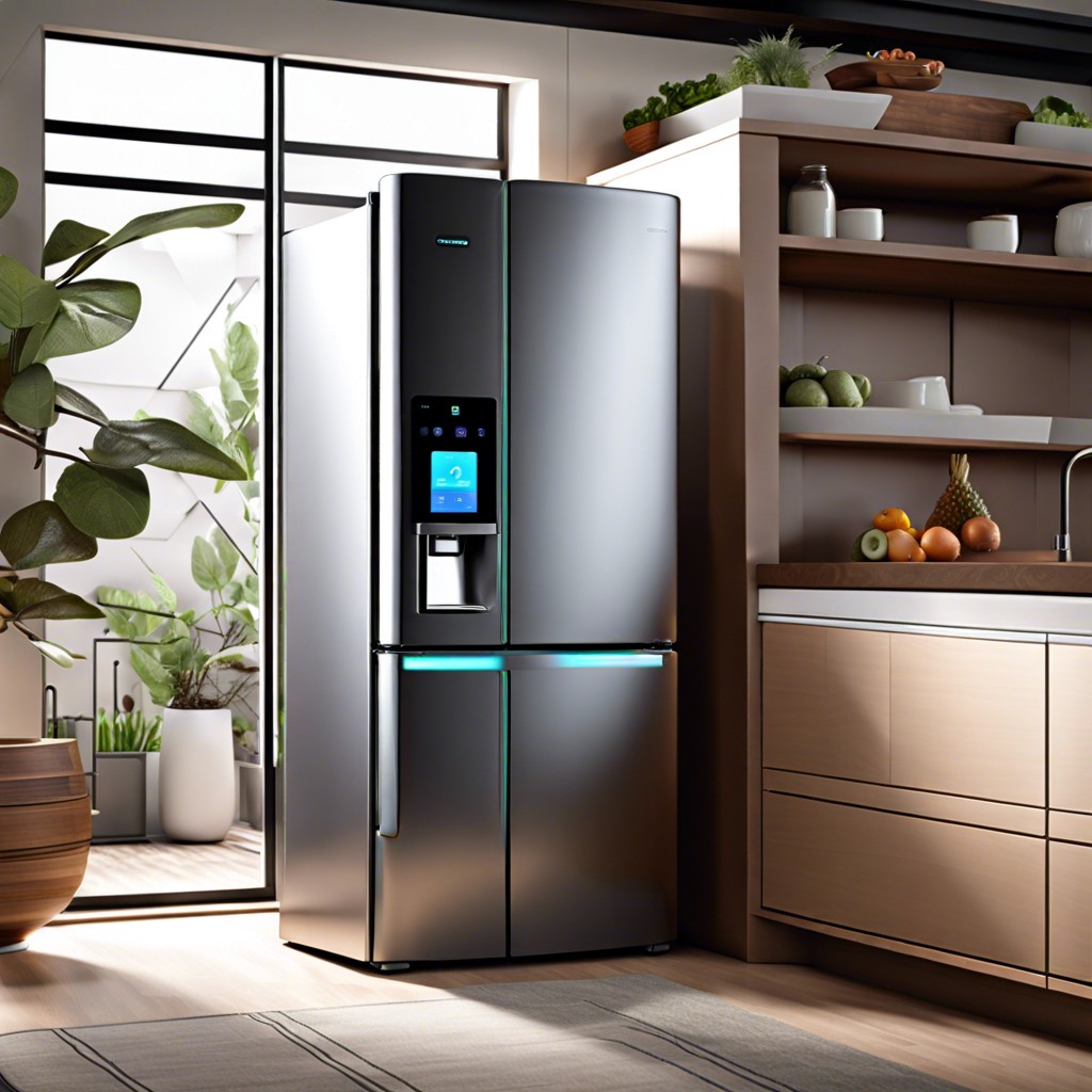 smart refrigerator with inventory tracking and recipes