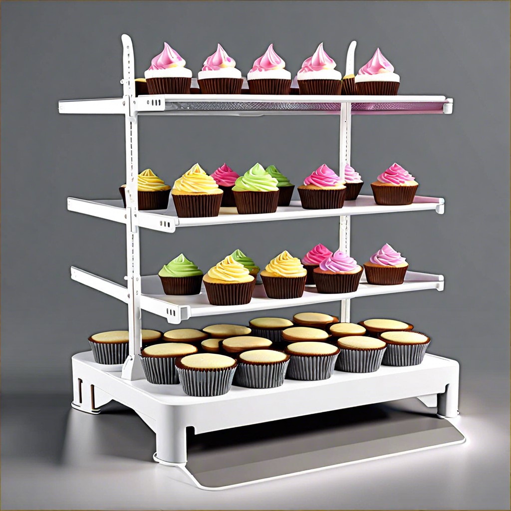 spin rack for cupcake liners and decorations