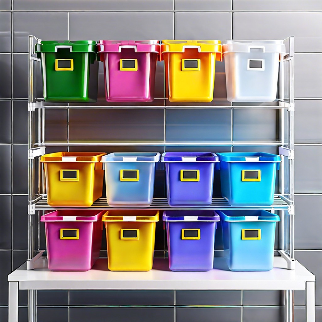 stackable clear plastic bins