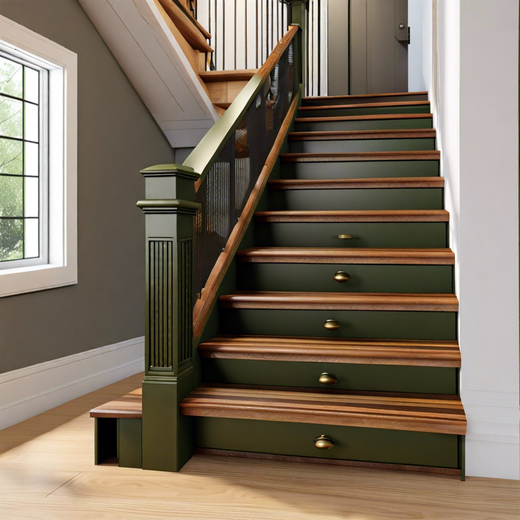 staircase hidden drawer modify risers in a staircase to pull out as drawers for ammo storage