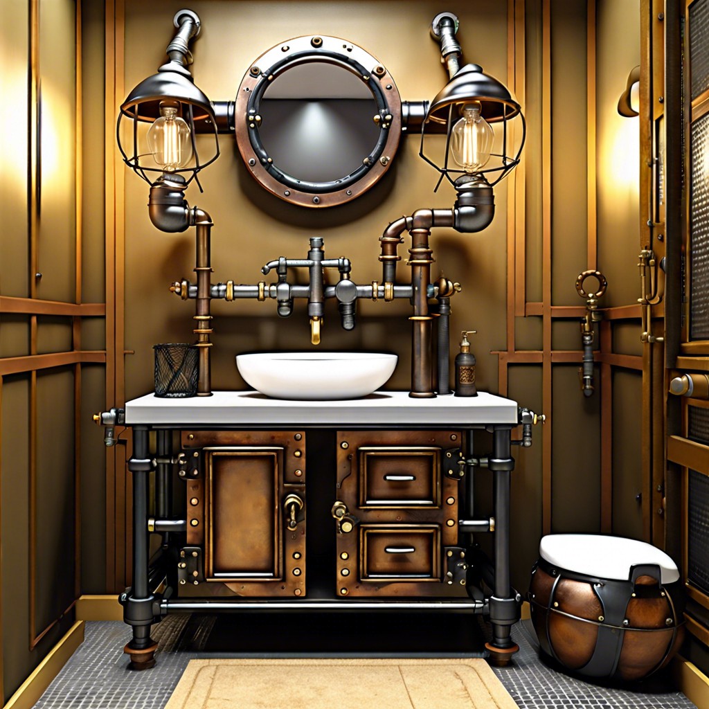 steampunk style vanity