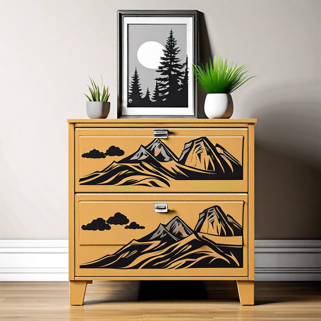 stencil art cabinet use stencils to paint intricate designs and patterns