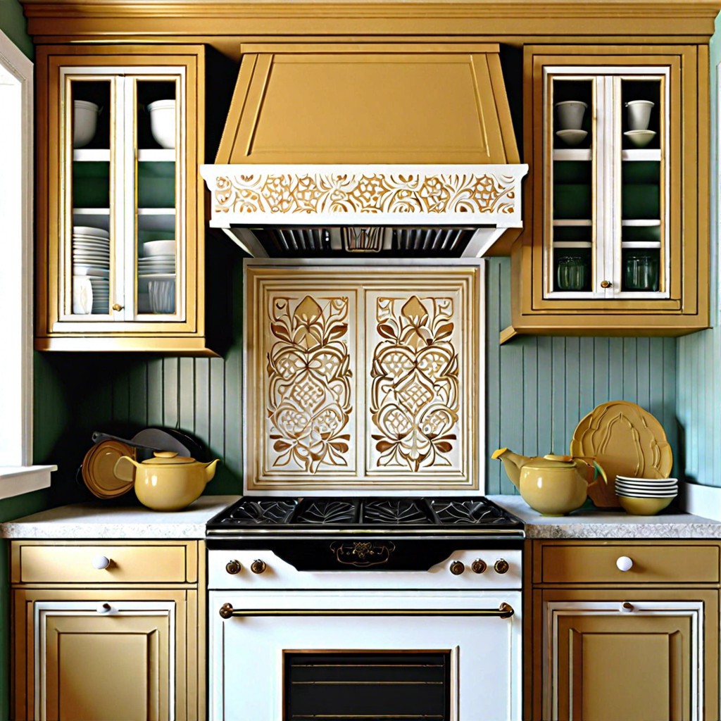 stenciled cabinet designs