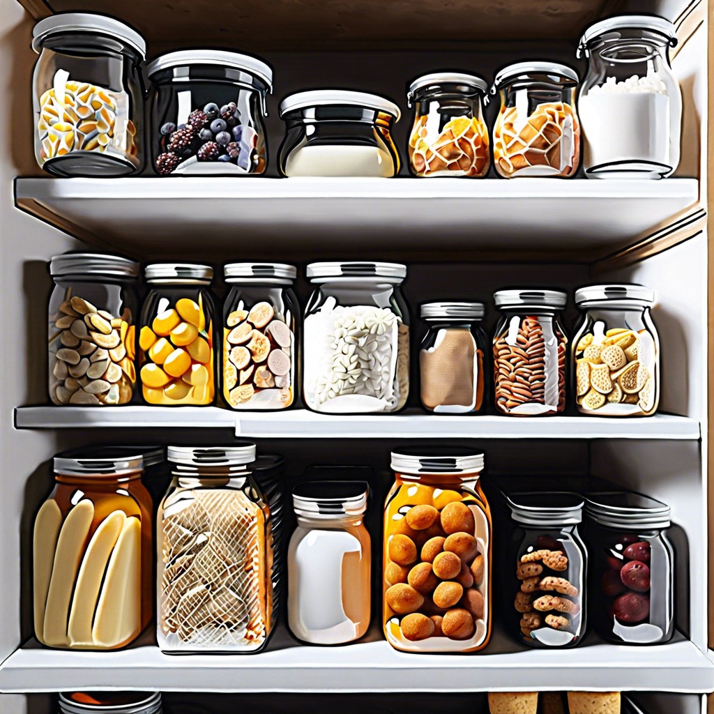 store snacks in clear jars