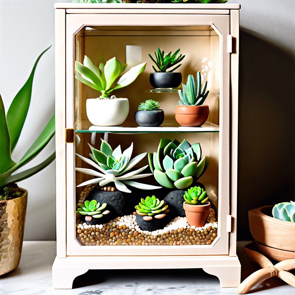 succulent terrarium cabinet