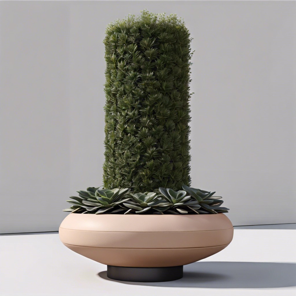 tall planter with hidden space