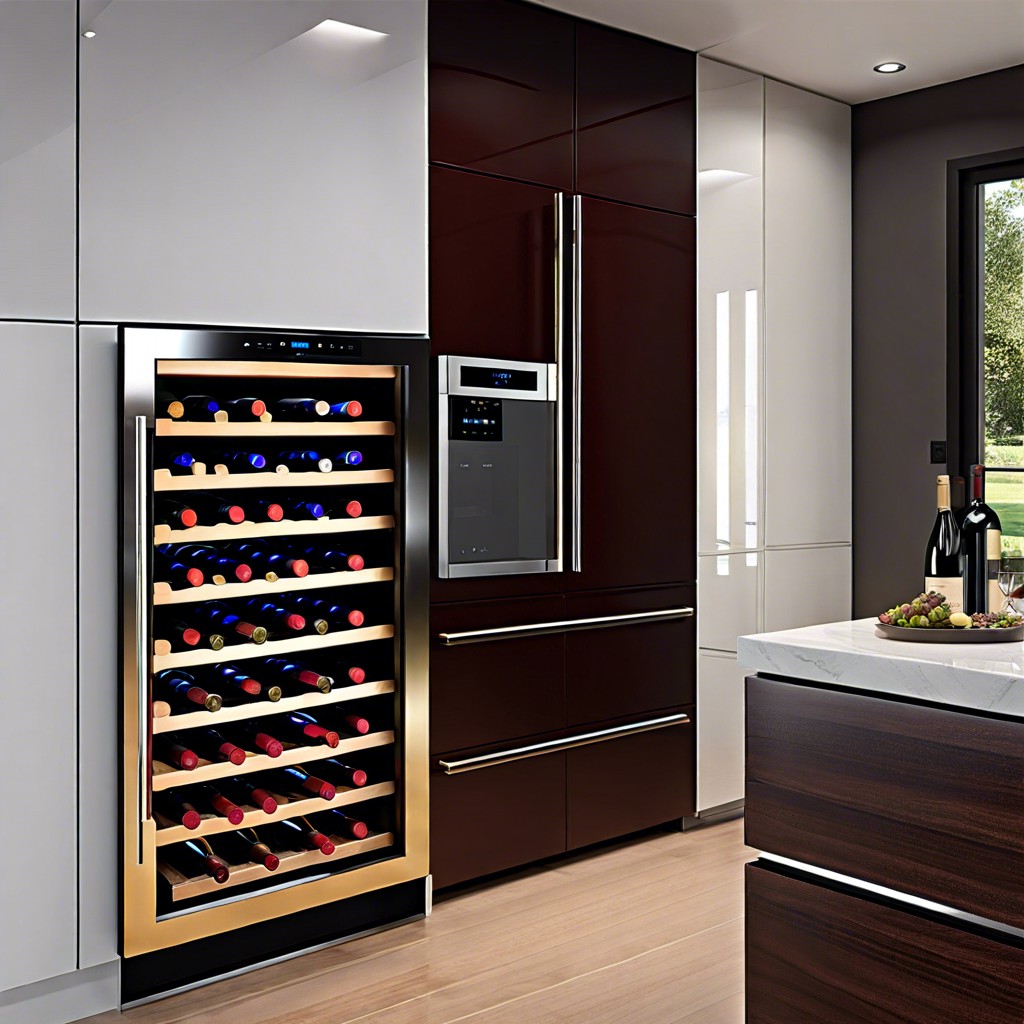 temperature controlled wine drawer in existing cabinetry