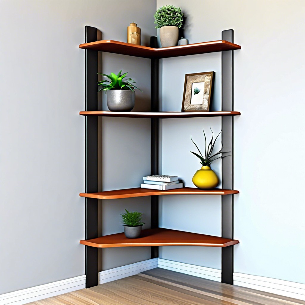 tiered corner shelf