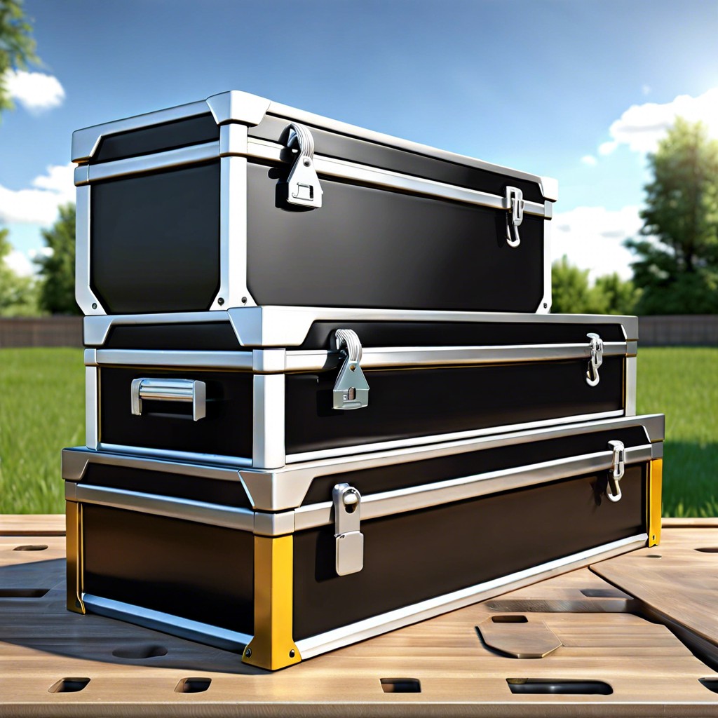 toolbox stack adapt large metal toolboxes stacking them with internal locks for ammo storage