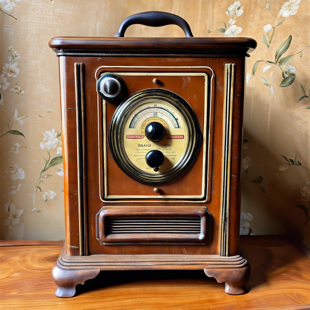 transform an antique radio box into a charming cabinet