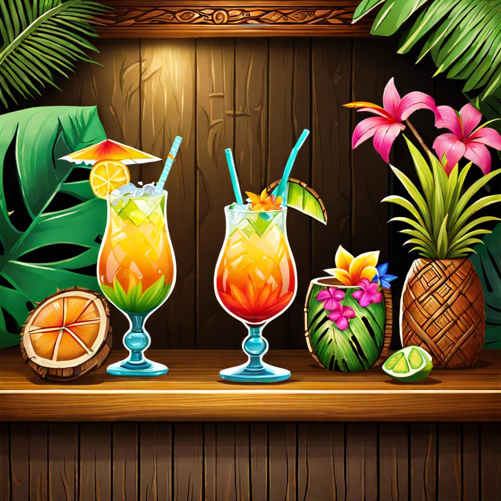 tropical tiki themed bar