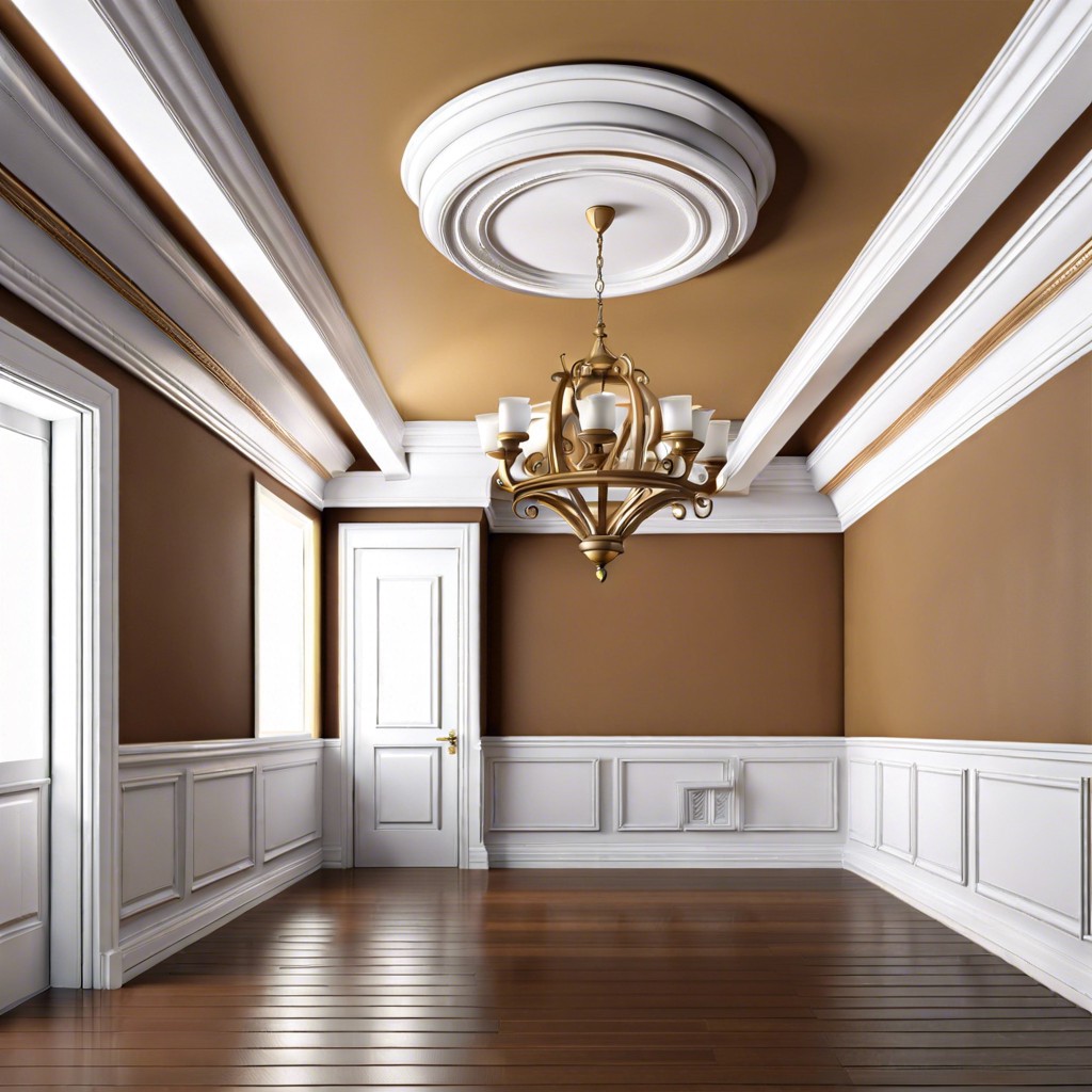 two tiered crown molding for a grandiose effect