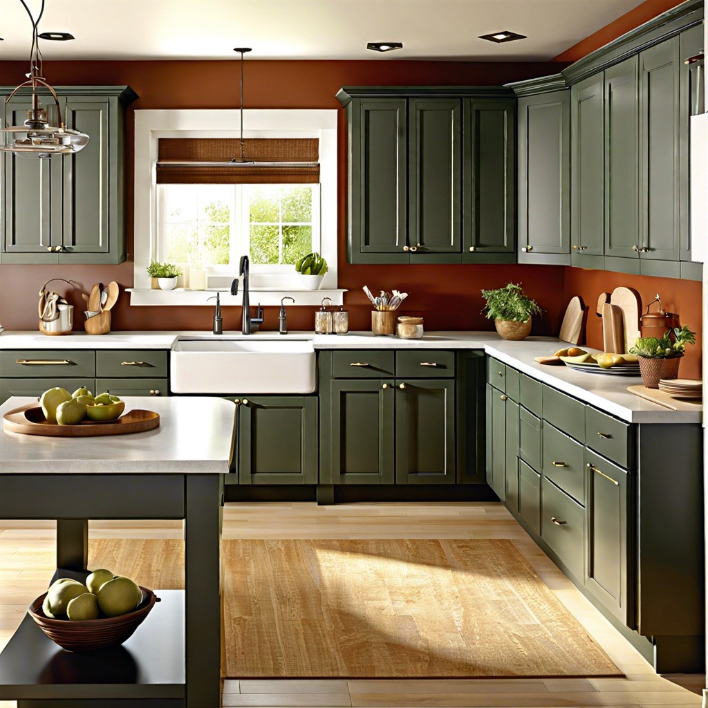 two tone painted cabinets