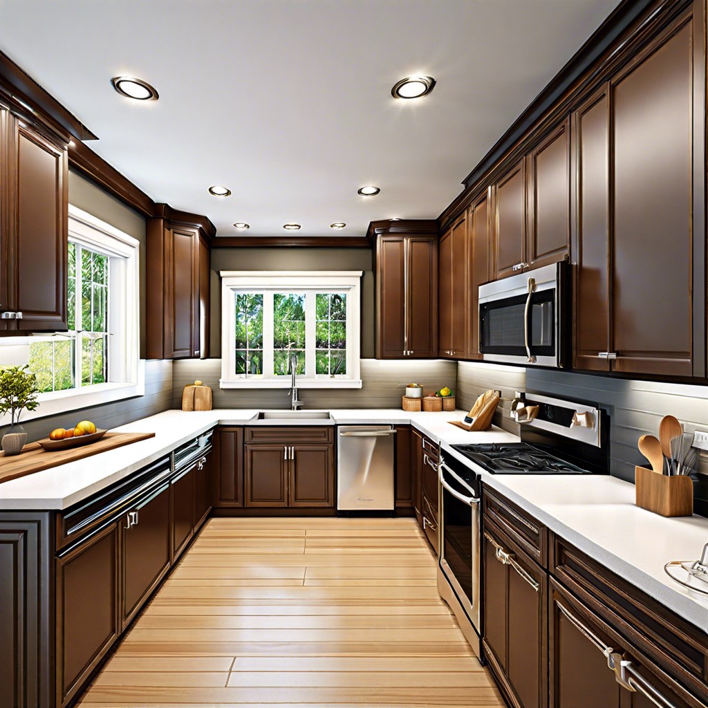 u shaped kitchen with corner sink and island