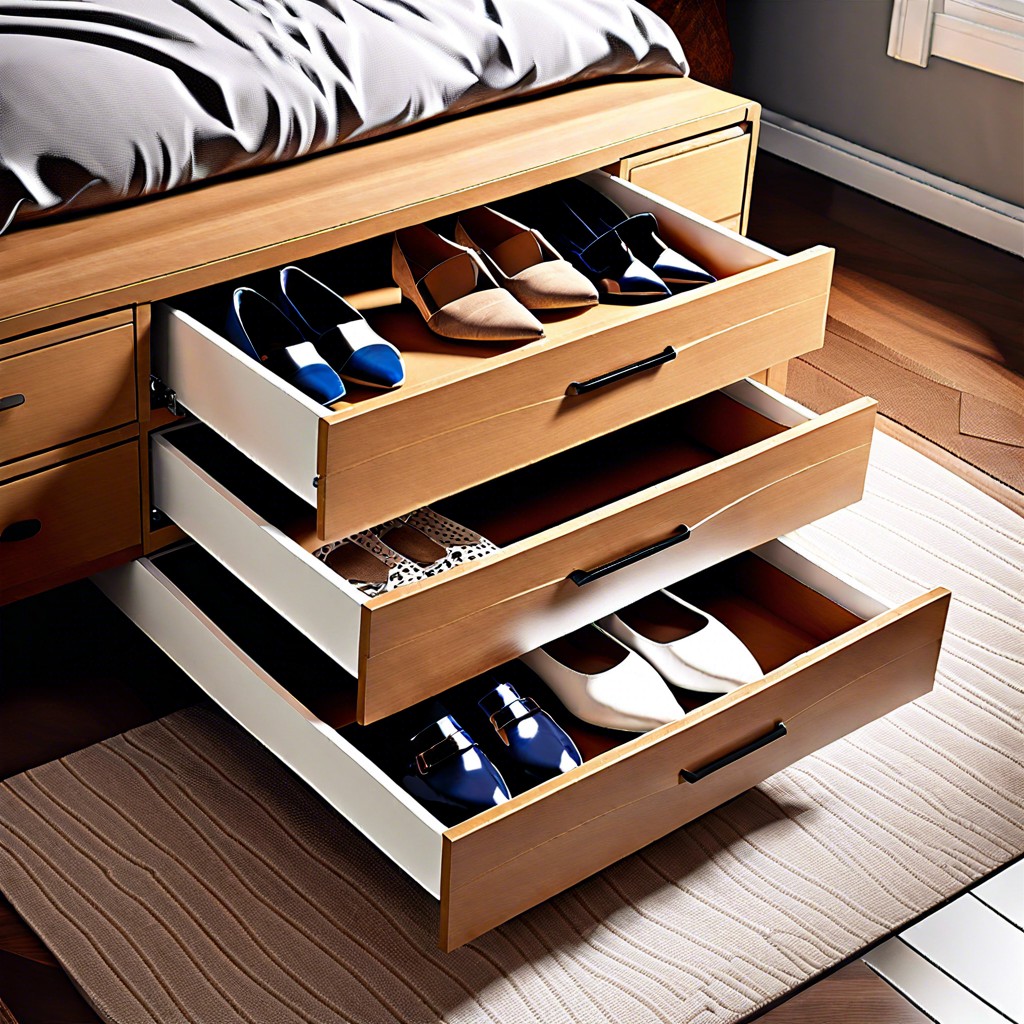 under bed shoe drawers