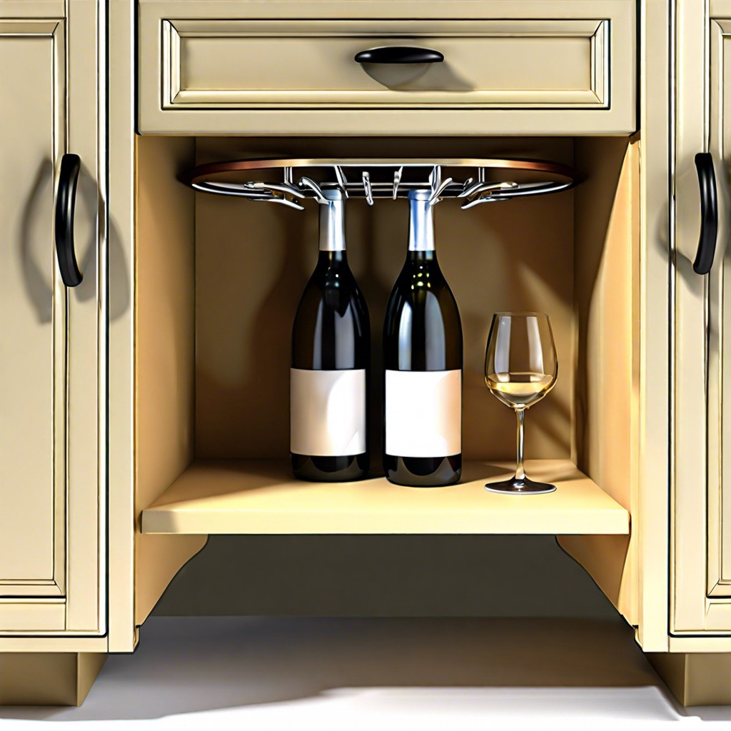 under cabinet wine glass holder