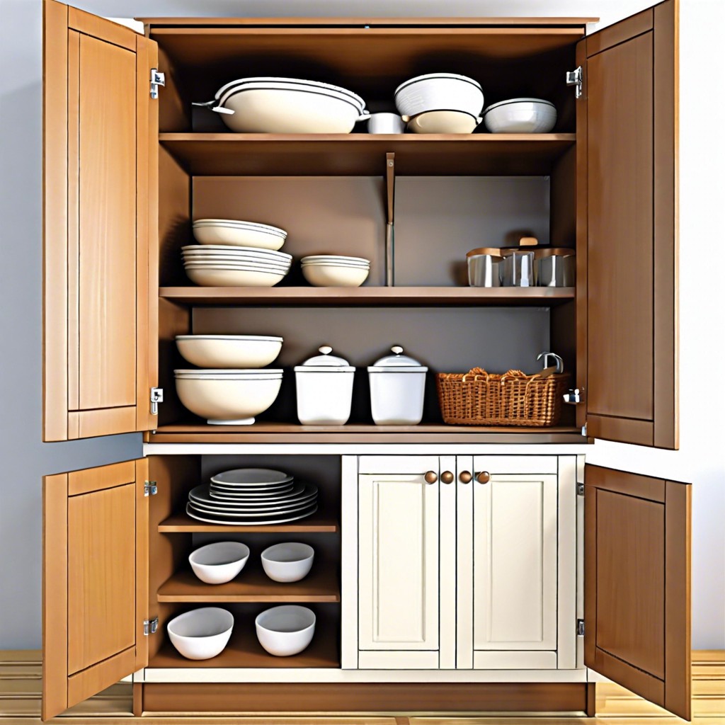 under shelf baskets to maximize cupboard space