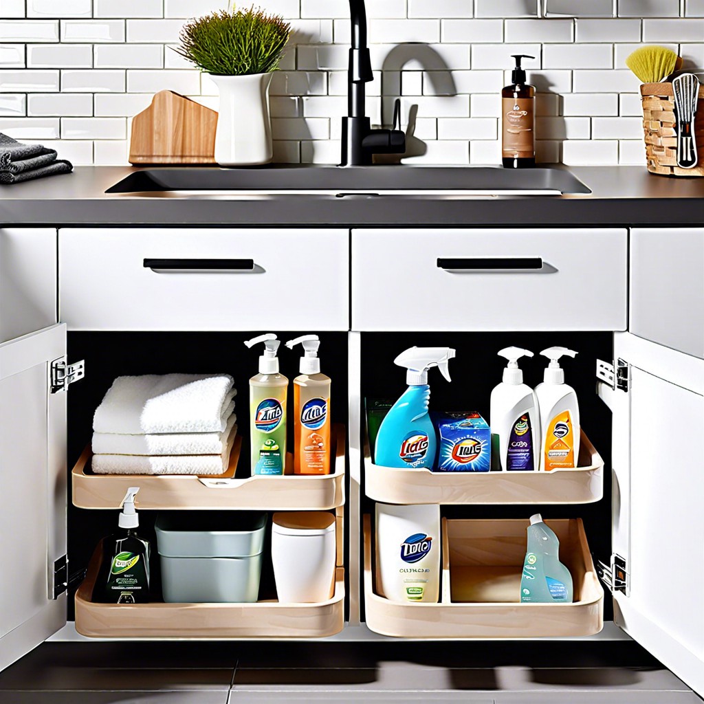 under sink cleaning caddy