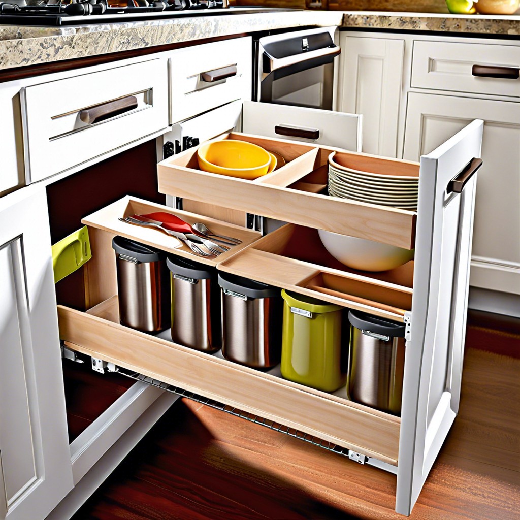 use cabinet doors for mounted storage bins